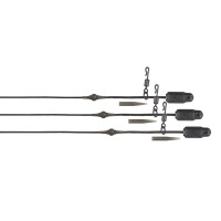 Fox Edges Heli-Clip Rigs Leadcore 75cm/50lb, Naturals (3шт.)