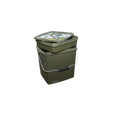 Trakker Olive Square Container inc. Tray 13L