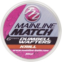   Бойлы нейтральной плавучести Mainline Match Dumbell Wafters Red-Krill 6 / 8 / 10mm