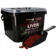 Starbaits Red Liver Mixed Pellets 2kg Box + Spoon
