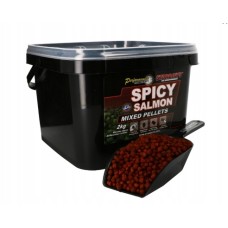 Starbaits Spicy Salmon Pellet Mixed 2kg BOX + Spoon