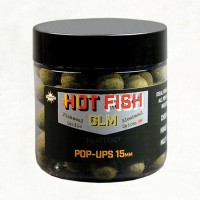 Бойлы плавающие Dynamite Baits Hot Fish & GLM Pop Ups 15 mm