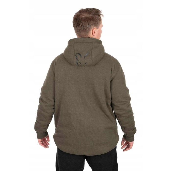 Fox Collection Sherpa Jacket Green & Black