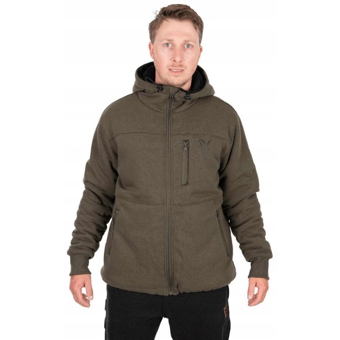 Fox Collection Sherpa Jacket Green & Black